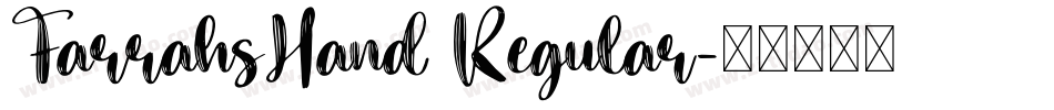 FarrahsHand Regular字体转换